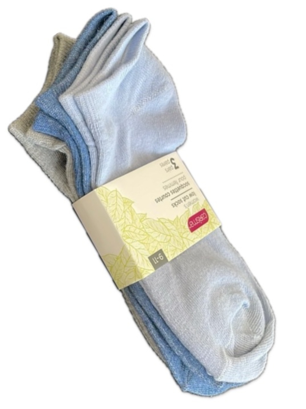 Carisma Low Cut Casual Socks Pack 3 Pairs Blue Gray Size 9-11